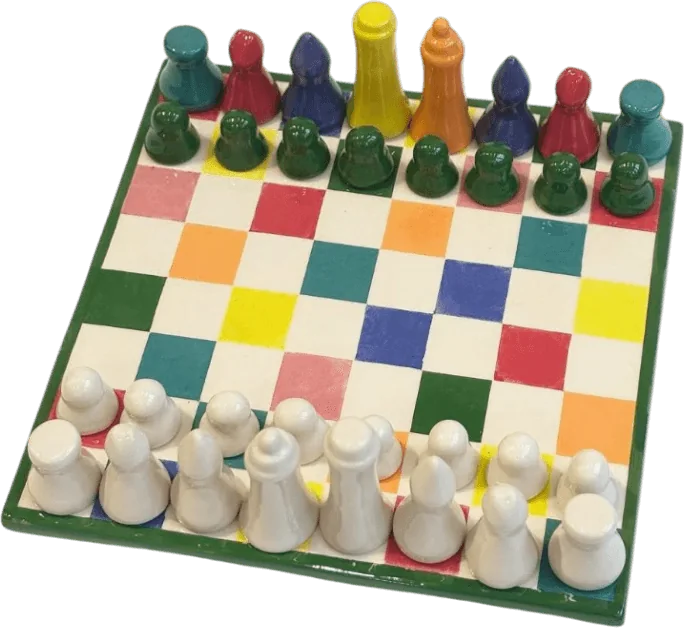 Jeu d'échecs coloré