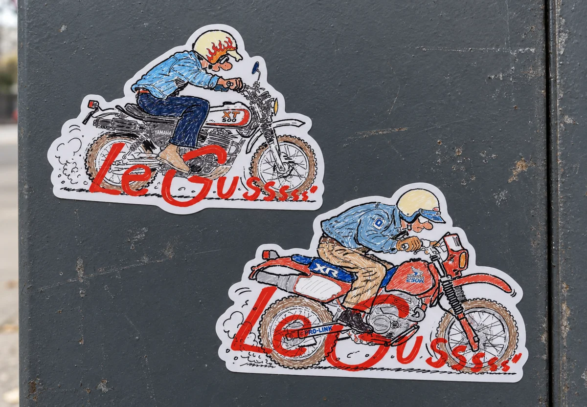 Le Guss, dessin imprimé en stickers